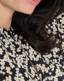 Marc O'Polo Tops Et Blouses|Blouse en Coton bio à fleurs noir/écru