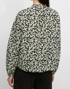 Marc O'Polo Tops Et Blouses|Blouse en Coton bio à fleurs noir/écru