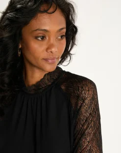 Esprit Tops Et Blouses|Blouse en Dentelle noire
