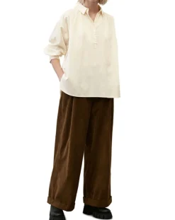 Marc O'Polo Tops Et Blouses|Blouse en Popeline col polo écrue