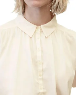 Marc O'Polo Tops Et Blouses|Blouse en Popeline col polo écrue