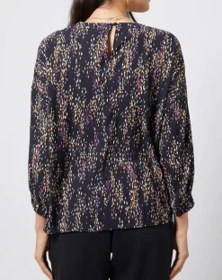 Esprit Tops Et Blouses|Blouse fluide à motif et découpe multicolore