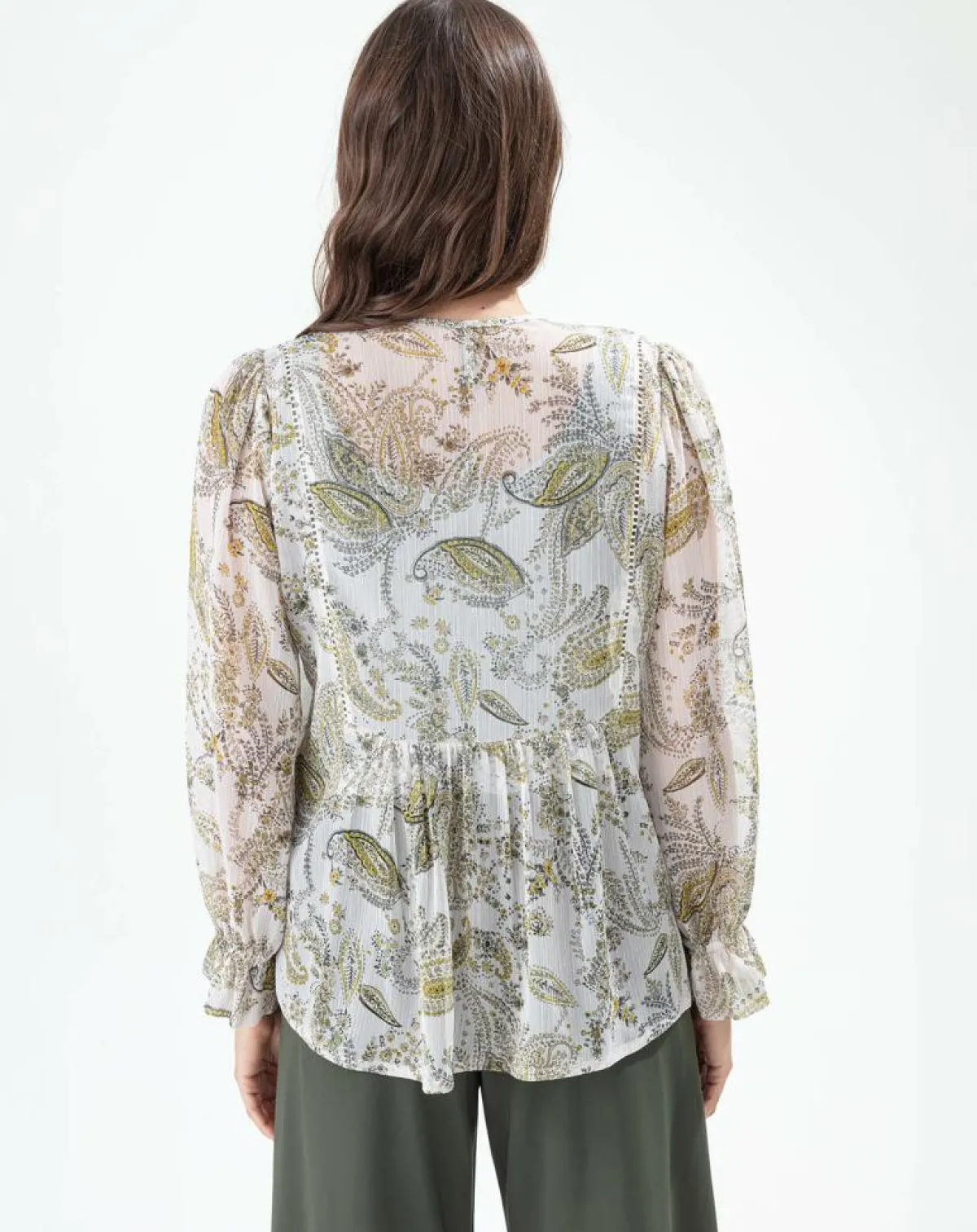 Indies Tops Et Blouses|Blouse Jhalak cachemire argente