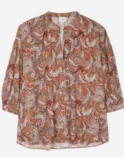 An'ge Tops Et Blouses|Blouse Kasta Vl imprimée marron/rouge