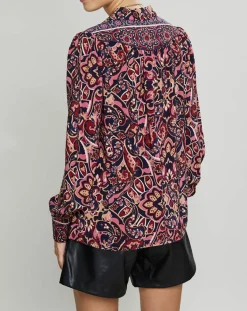 Suncoo Tops Et Blouses|Blouse Latimy imprimée rouge/bleu/rose