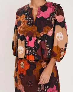 Manoush Tops Et Blouses|Blouse Médiéval Patchwork imprimée multicolore