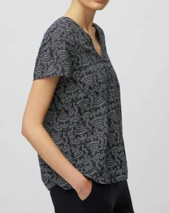 Marc O'Polo Tops Et Blouses|Blouse paisley imprimée bleu/blanc