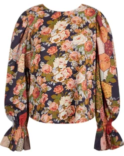 Manoush Tops Et Blouses|Blouse Patchwork encre