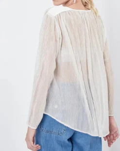 See u Soon Tops Et Blouses|Blouse Plantain transparente blanche
