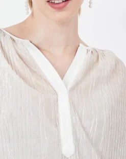 See u Soon Tops Et Blouses|Blouse Plantain transparente blanche