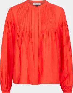 Galeries Lafayette Tops Et Blouses|Blouse plissée Gado rouge