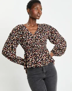 Galeries Lafayette Tops Et Blouses|Blouse Print Traviata 2 noir/rouge