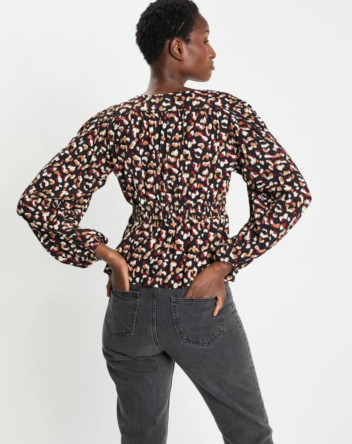 Galeries Lafayette Tops Et Blouses|Blouse Print Traviata 2 noir/rouge