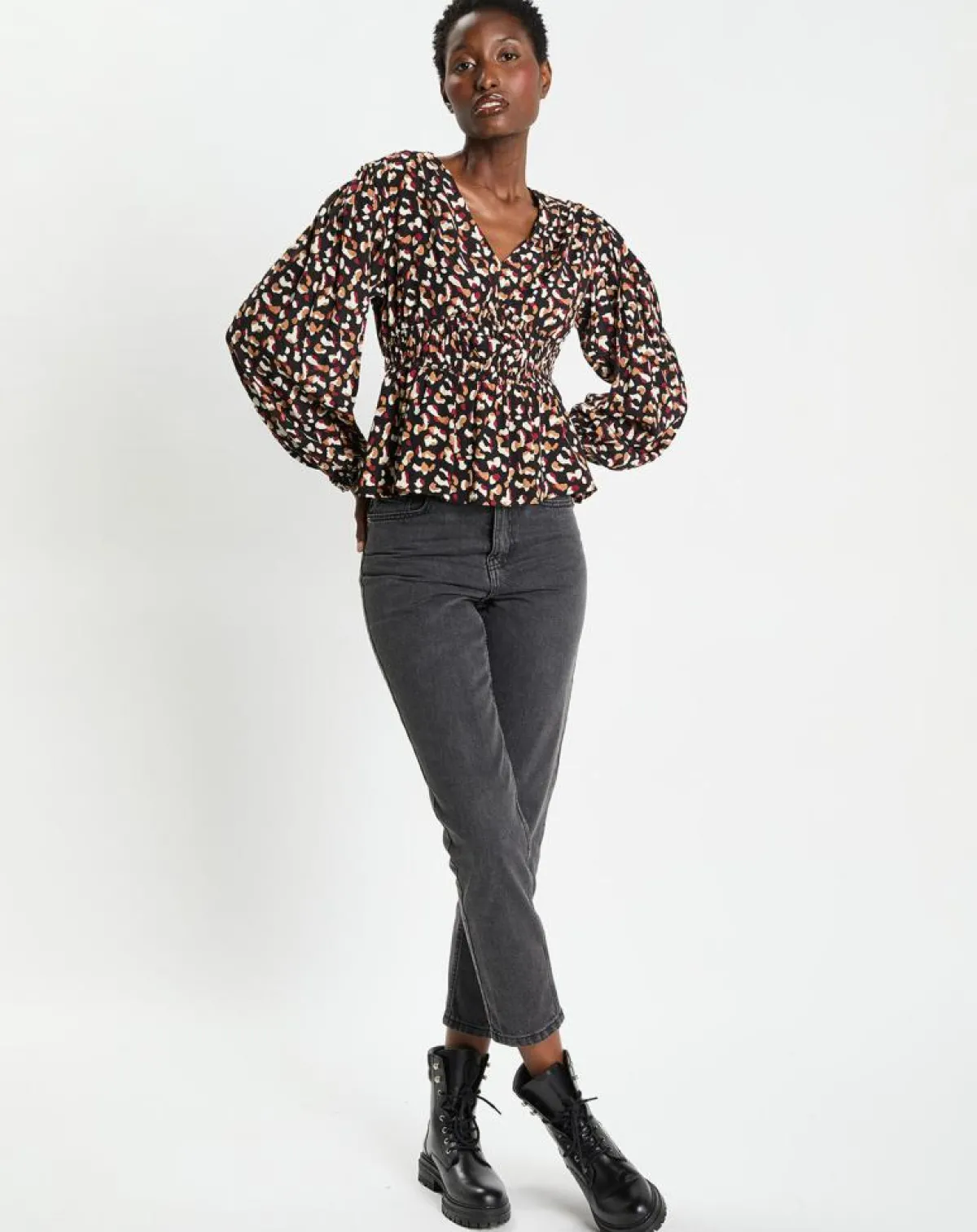Galeries Lafayette Tops Et Blouses|Blouse Print Traviata 2 noir/rouge