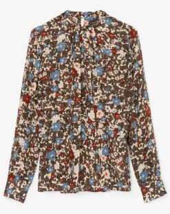 Marc O'Polo Tops Et Blouses|Blouse Romantique Fleur marron/multicolore