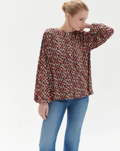 Caroll Tops Et Blouses|Blouse Tess imprimée rouge