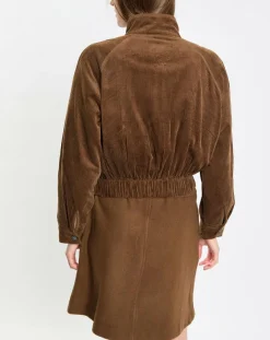 Marc O'Polo Vestes, Blousons|Blouson en Velours côtelé marron