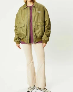 BDG by Urban Outfitters Vestes, Blousons|Blouson Padded Varsity kaki