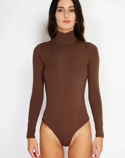 Assuili Lingerie, Nuit|Body en Soie mélangée Judy café