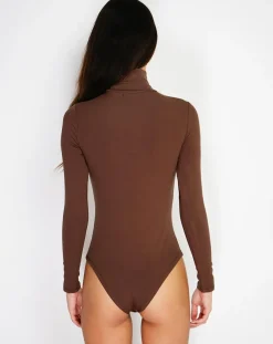 Assuili Lingerie, Nuit|Body en Soie mélangée Judy café