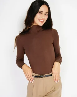 Assuili Lingerie, Nuit|Body en Soie mélangée Judy café