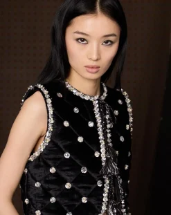 Manoush Vestes, Blousons|Boléro en Velours Night noir