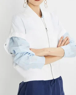 Marc O'Polo Vestes, Blousons|Bombers 100% Lin Kl blanc