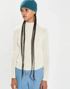 Cashmere Tribu Chapeaux, Bonnets|Bonnet 100% Cachemire maille perle Bonny heathered teal