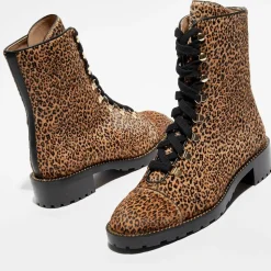 Stuart Weitzman Bottines|Boots en Cuir façon pony Kolbie marron