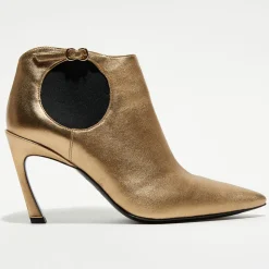 Free Lance Bottines|Boots en Cuir Lune dorées - Talon 8.5 cm