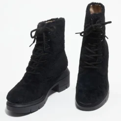 Stuart Weitzman Bottines|Boots en Peau de Mouton Nisha noires - Talon 7,5 cm