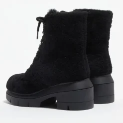 Stuart Weitzman Bottines|Boots en Peau de Mouton Nisha noires - Talon 7,5 cm