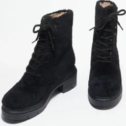 Stuart Weitzman Bottines|Boots en Peau de Mouton Nisha noires - Talon 7,5 cm