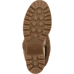 Geox Bottines|Boots en Velours de Cuir Damiana toffee/beige - Talon 6.5 cm