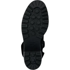 Geox Bottines|Boots en Velours de Cuir Damiana noires - Talon 6.5 cm