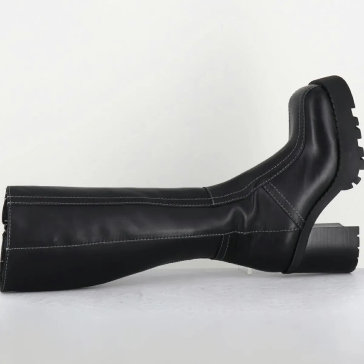 E8 By Miista Bottes|Bottes en Cuir dulce noires - Talon : 9.5cm