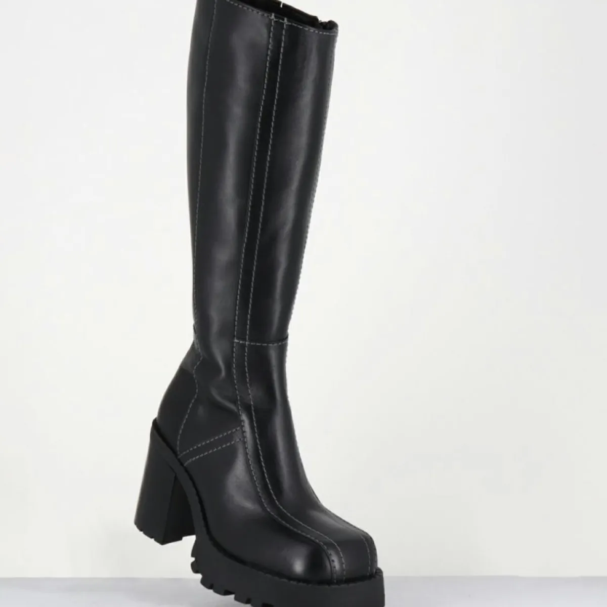 E8 By Miista Bottes|Bottes en Cuir dulce noires - Talon : 9.5cm