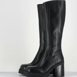 E8 By Miista Bottes|Bottes en Cuir dulce noires - Talon : 9.5cm