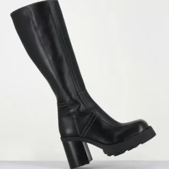 E8 By Miista Bottes|Bottes en Cuir dulce noires - Talon : 9.5cm