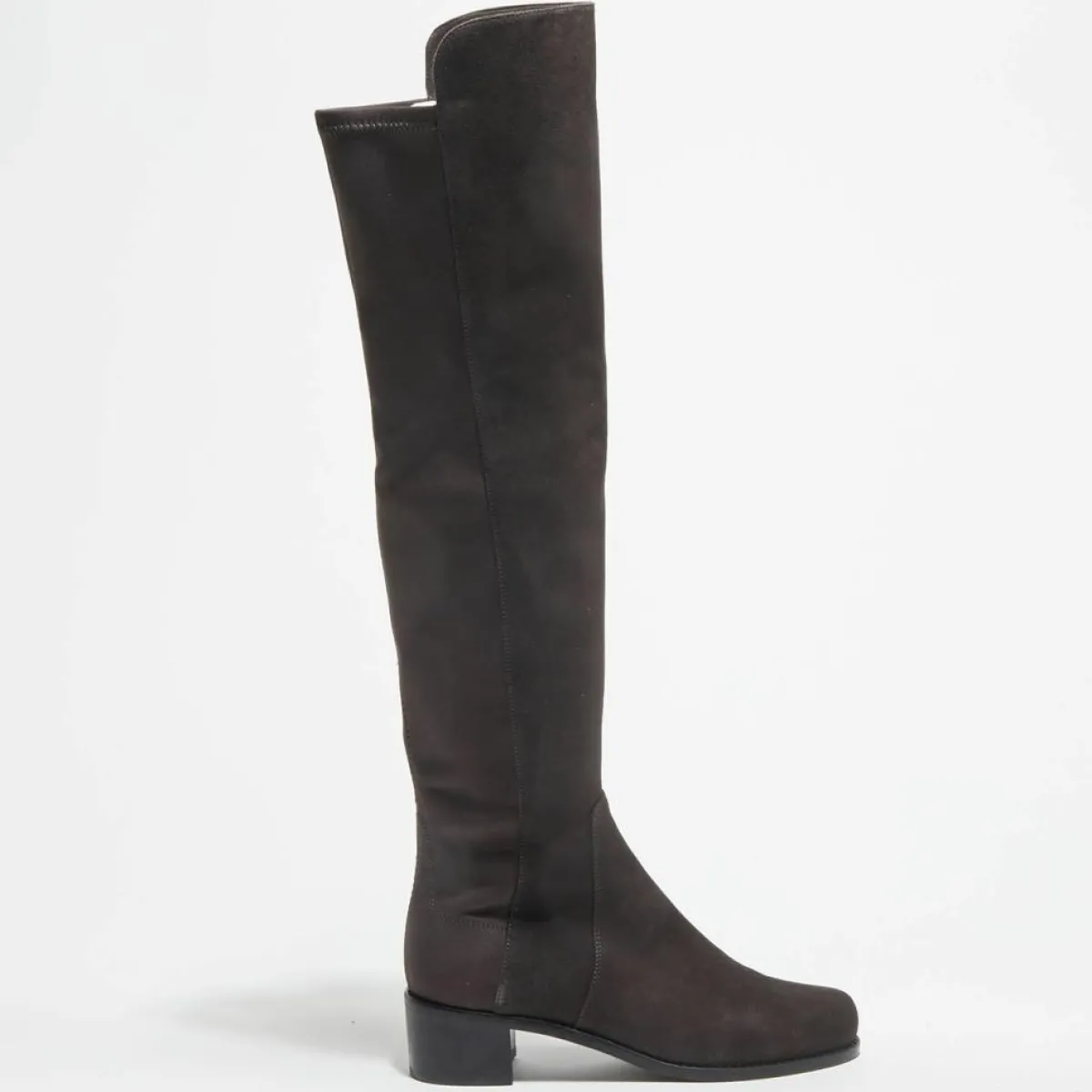Stuart Weitzman Bottes|Bottes en Velours de Cuir & Textile Reserve chocolat