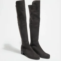 Stuart Weitzman Bottes|Bottes en Velours de Cuir & Textile Reserve chocolat