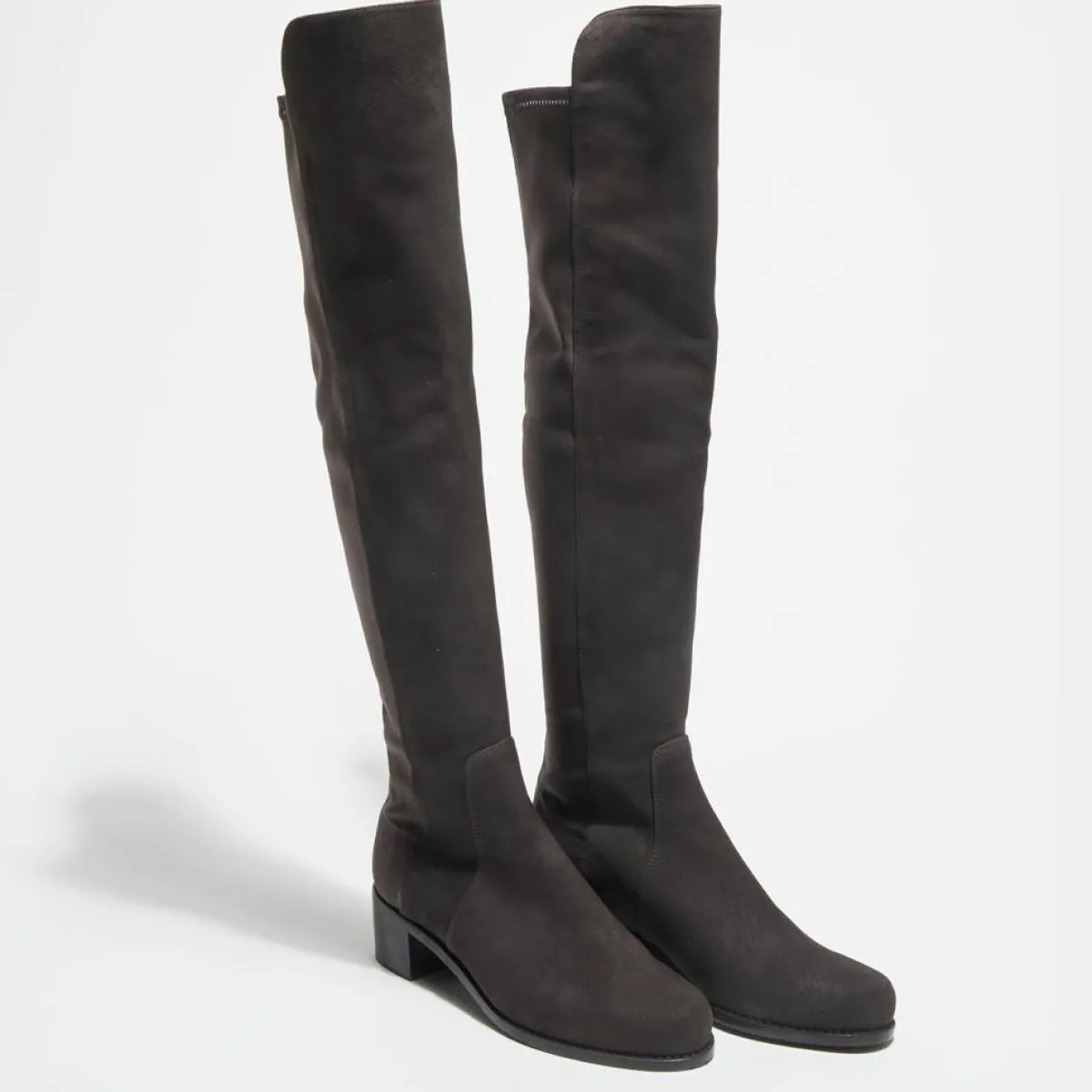 Stuart Weitzman Bottes|Bottes en Velours de Cuir & Textile Reserve chocolat