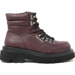 Lab78 Bottines|Bottines à lacets bordeaux - Talon 5 cm