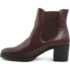 Lab78 Bottines|Bottines à talon en Cuir Nelly bordeaux - Talon 6 cm