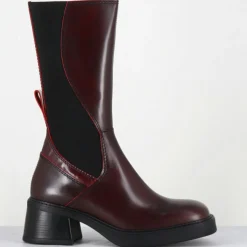 E8 By Miista Bottines|Bottines en Cuir & Textile flavia bordeaux