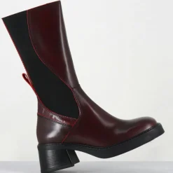 E8 By Miista Bottines|Bottines en Cuir & Textile flavia bordeaux