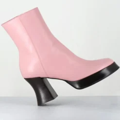 Garrice Lab Bottines|Bottines en Cuir blau roses - Talon : 7.5cm