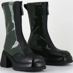 E8 By Miista Bottines|Bottines en Cuir camila vertes - Talon : 8cm