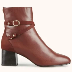 Cosmoparis Bottines|Bottines en Cuir et Velours de Cuir Zolana marron - Talon 5 cm