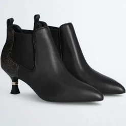 Liu-Jo Bottines|Bottines en Cuir Gaia noir/marron - Talon 6 cm